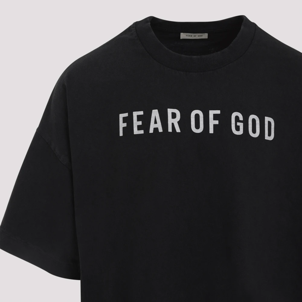 Fear Of God Zwart T-shirt Moderne Herenmode Black Heren