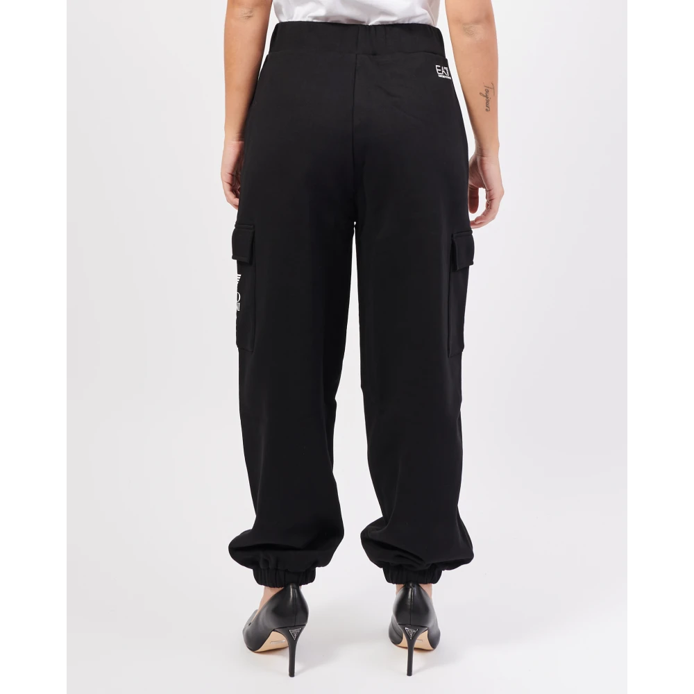 Emporio Armani Cargo broek in zwart Black Dames