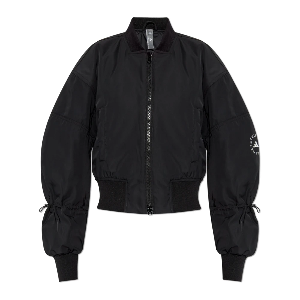Adidas By Stella Mccartney Women's Black Outdoor, M, Truenature Woven Bomber Cropped Jacket