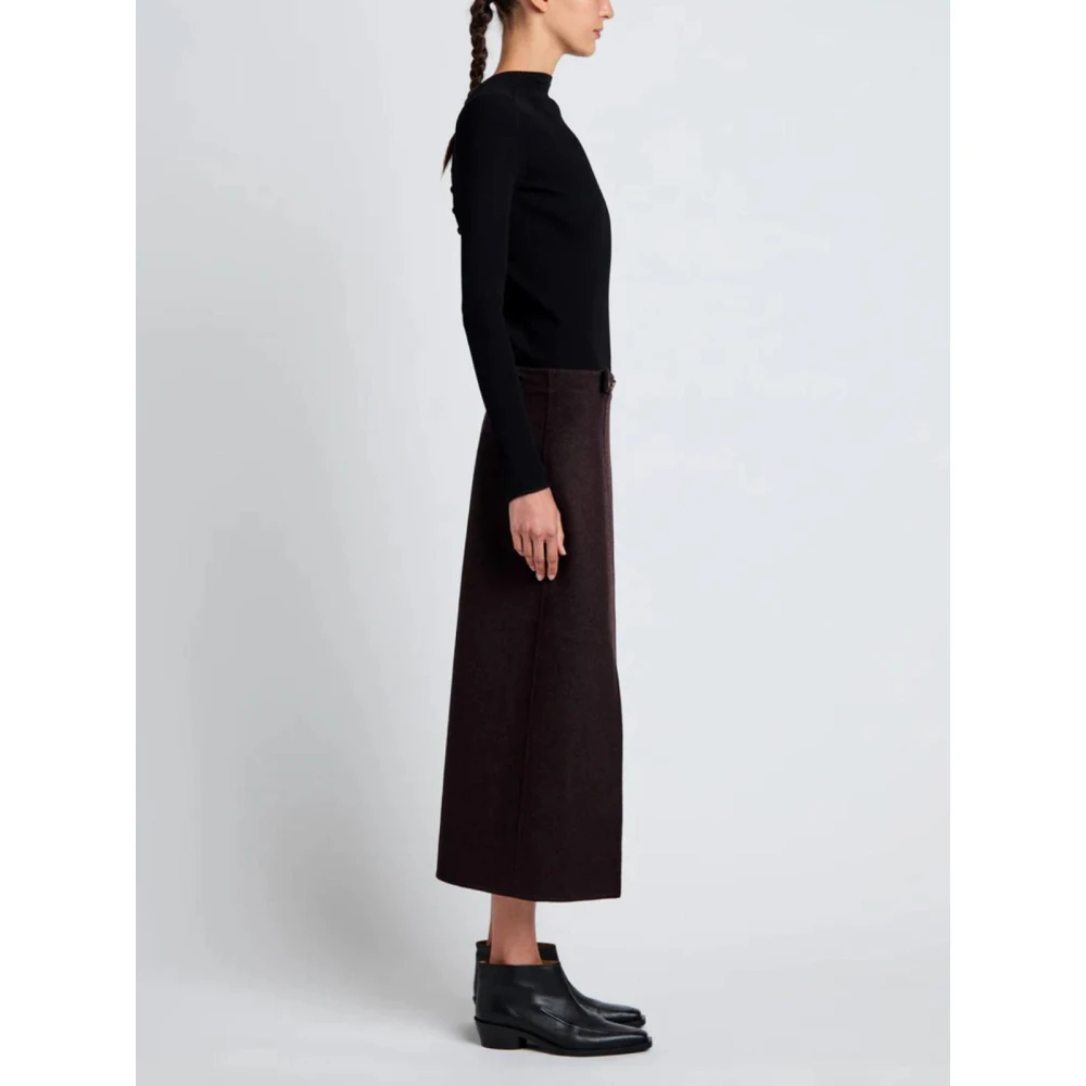 Proenza Schouler Chocoladebruine wollen rok Brown Dames