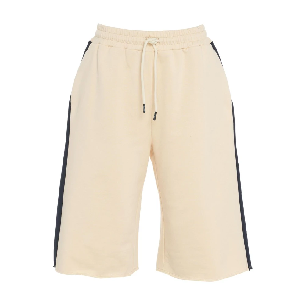 Ottod'Ame Beige Korte Sweatpants met Trekkoord Tailleband Beige Dames