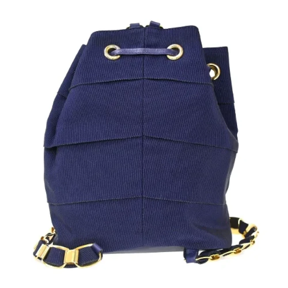 Salvatore Ferragamo Pre-owned Canvas backpacks Blue Dames