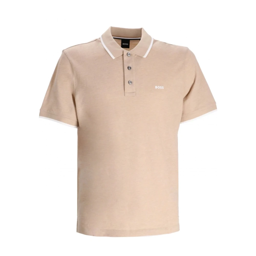 Hugo Boss Parlay Polo i Khaki Beige, Herr