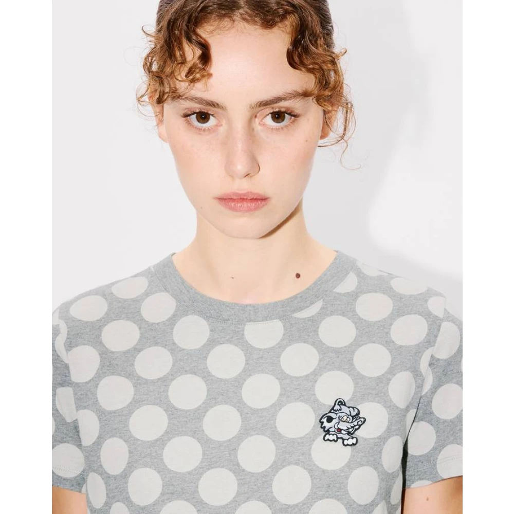 Kenzo Olifant Print T-shirt en Polo Gray Dames