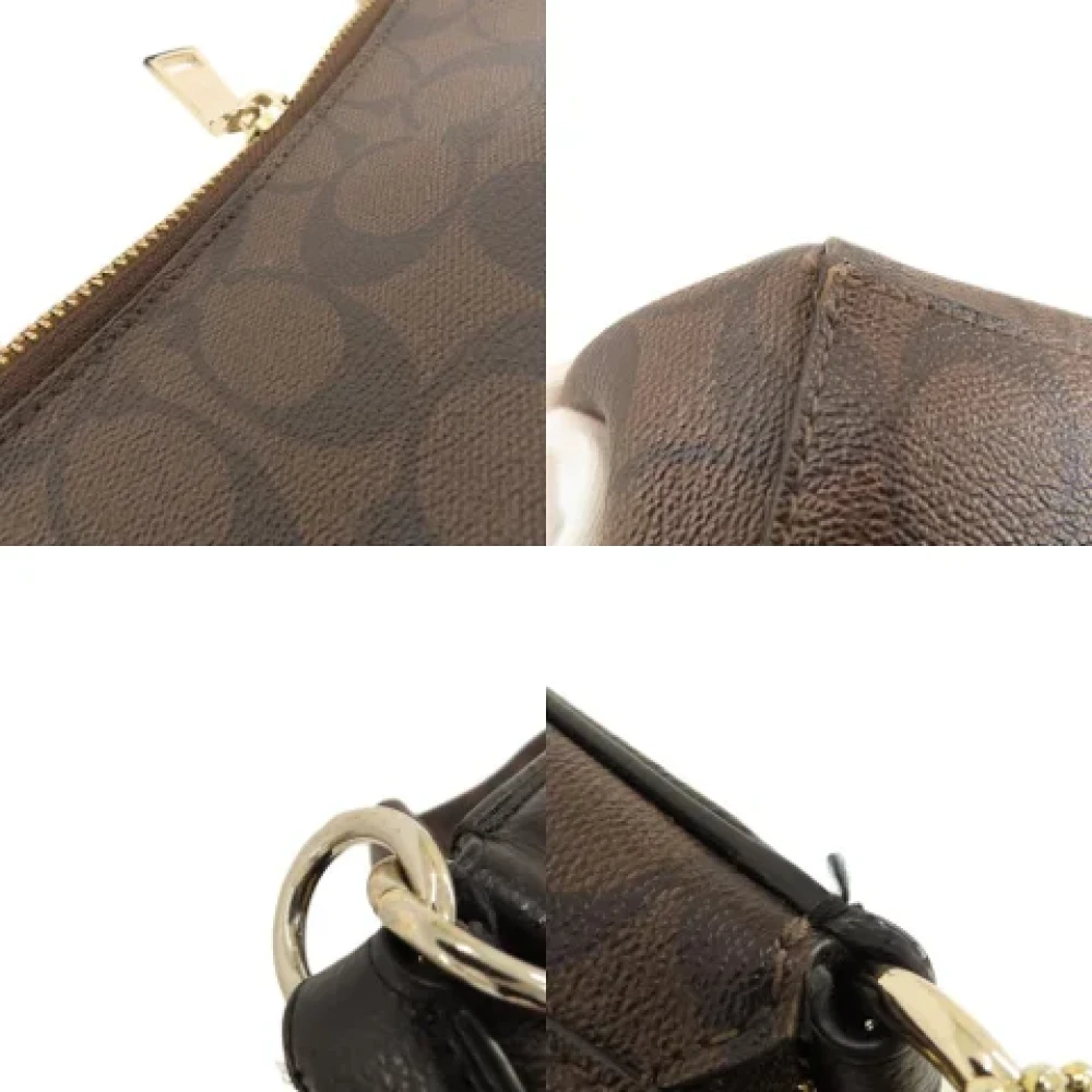 Coach Pre-owned Plastic shoulder-bags Brown Dames