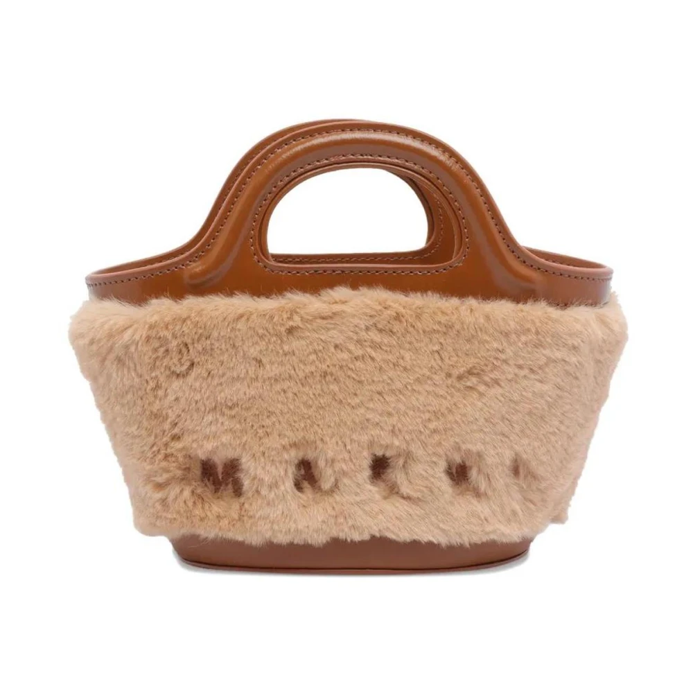 Marni Women's Brown Shearling Tote Bag - Handbags - One Size - Bags