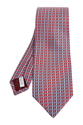 Tony & Paul. Cravate tricot. TONY, Soie. Rouge sang - Uni - FABRIQUE EN ITALIE