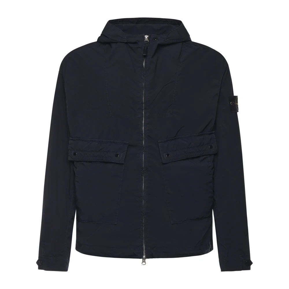 Stone Island Blue Light Jackets - Male - Light Jackets - L - Jackets