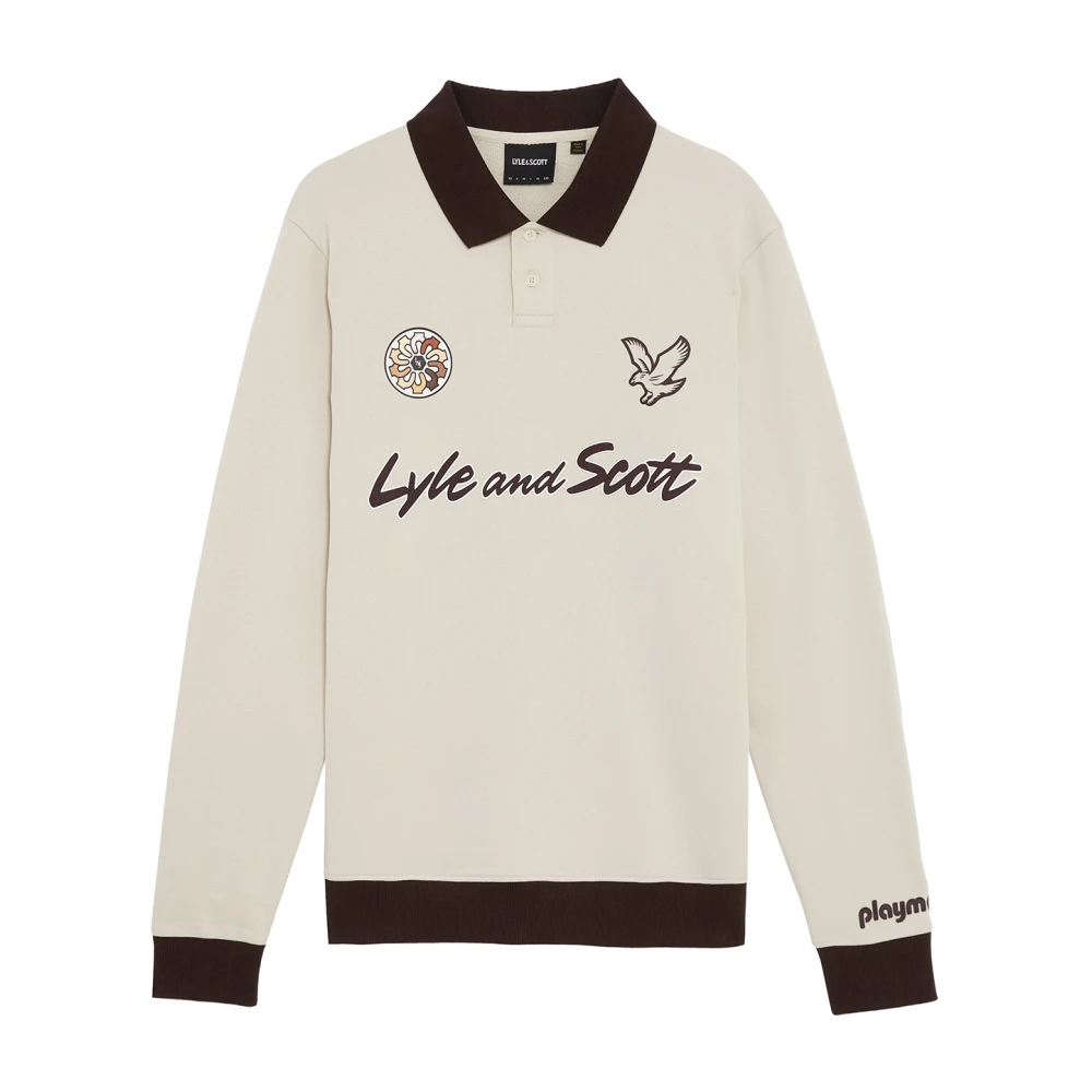 Lyle & Scott Mid Layers Playmobil Kraag Sweatshirt Beige Heren