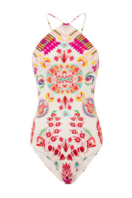 colorful-one-piece-swimsuit-with-tie-neck