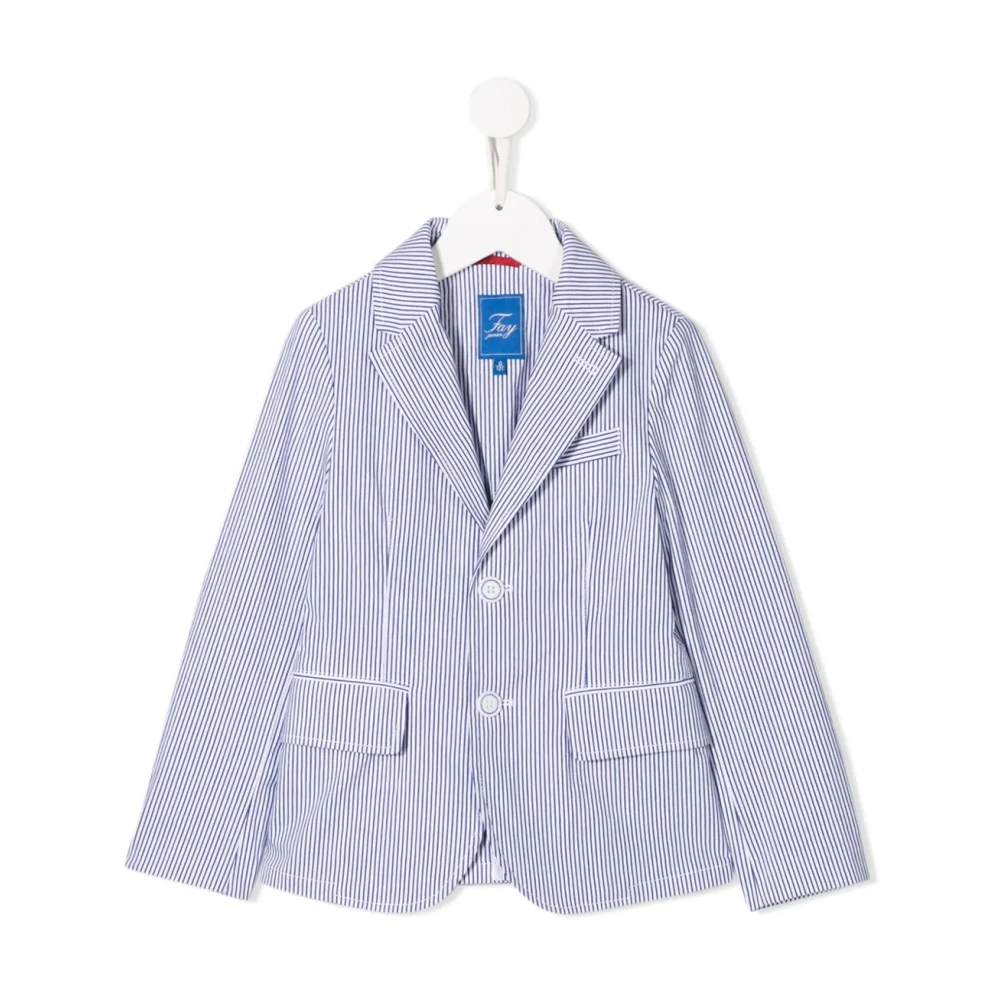 Fay Boys Blue Giubbino - Kids Occasion Wear - 4 Y - Kids