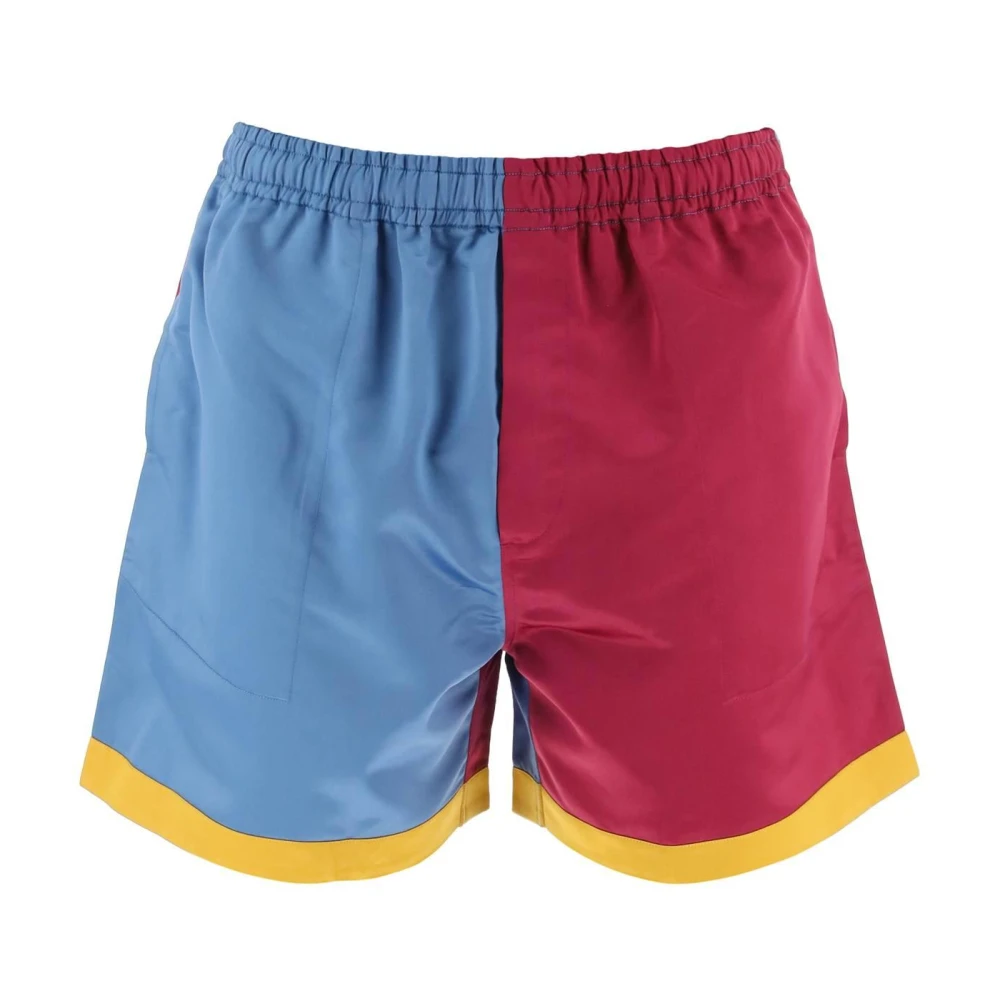 Bode Color Block Shorts geïnspireerd door jockeyjack uit de jaren 50 Multicolor Heren