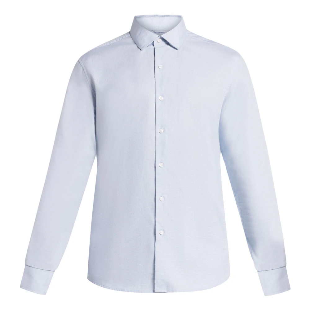Michael Kors Chambray Katoenen Overhemd Blue Heren