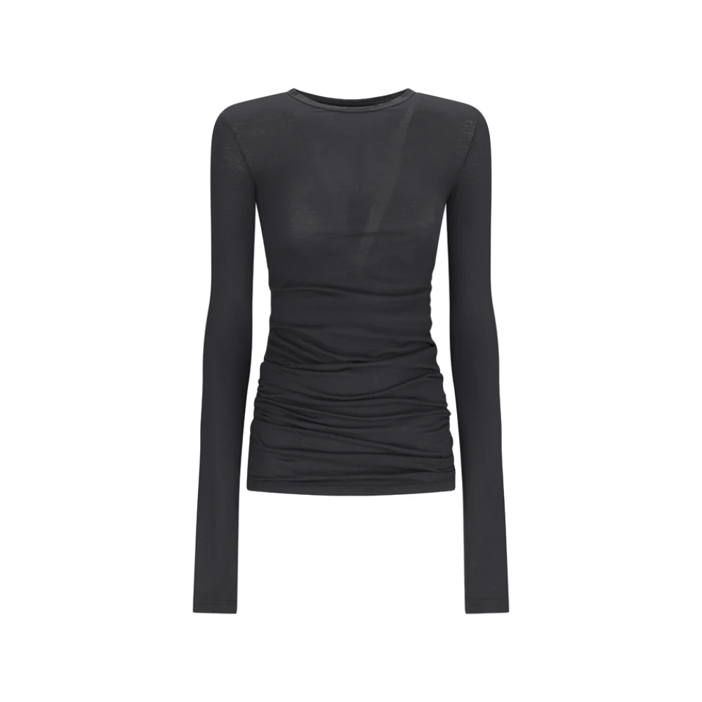 Haikure Donna Nero Top, L, New,