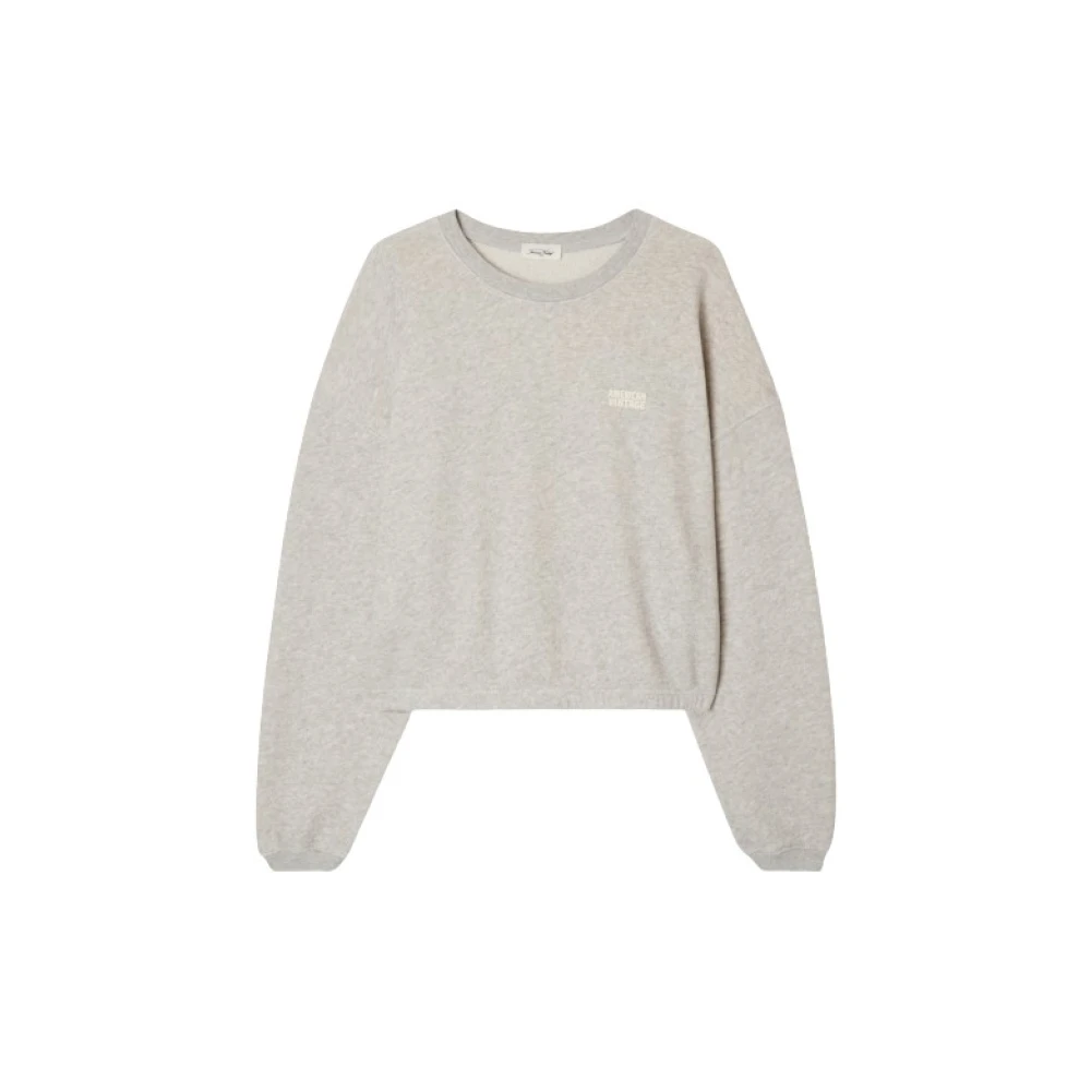 American Vintage Sweatshirt kod03ch23 Gray, Dam