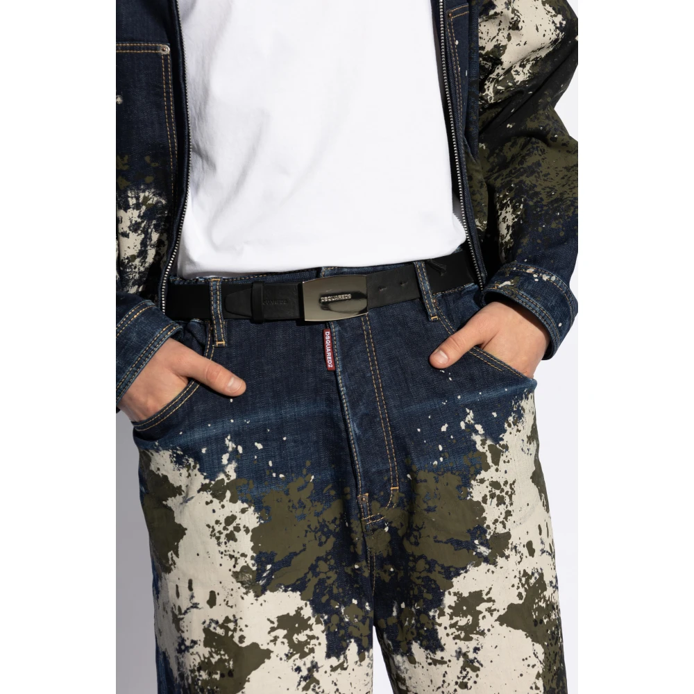Dsquared2 Leren riem Black Heren