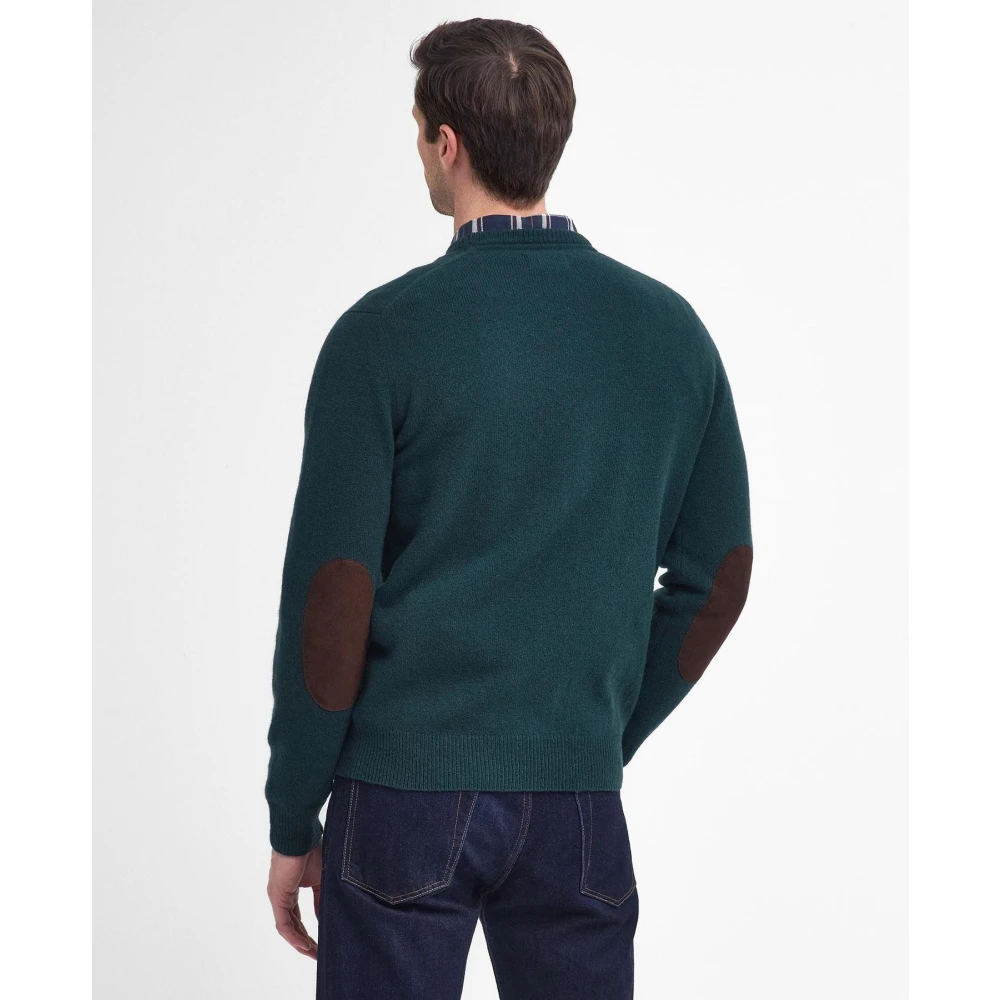 Barbour Heren Patch Pullover Trui Green Heren