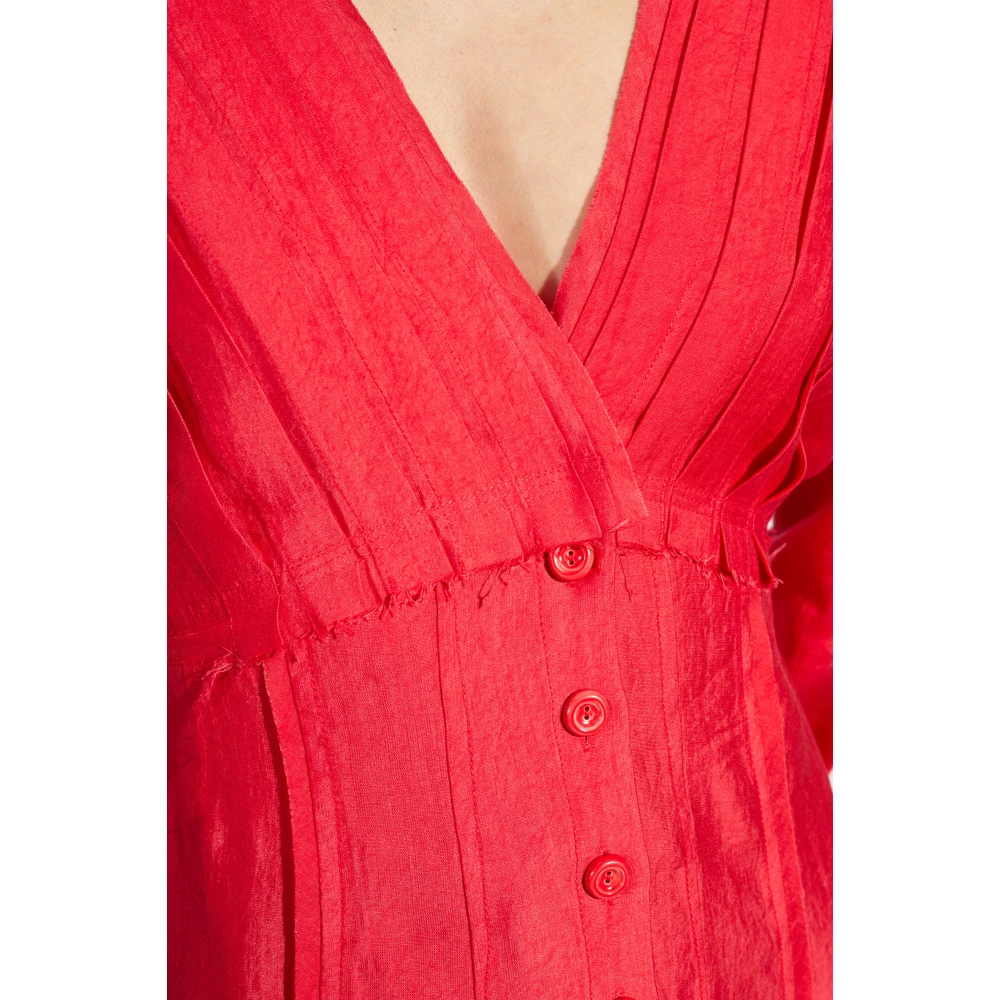 Cult Gaia Vittoria jurk met lange mouwen Red Dames