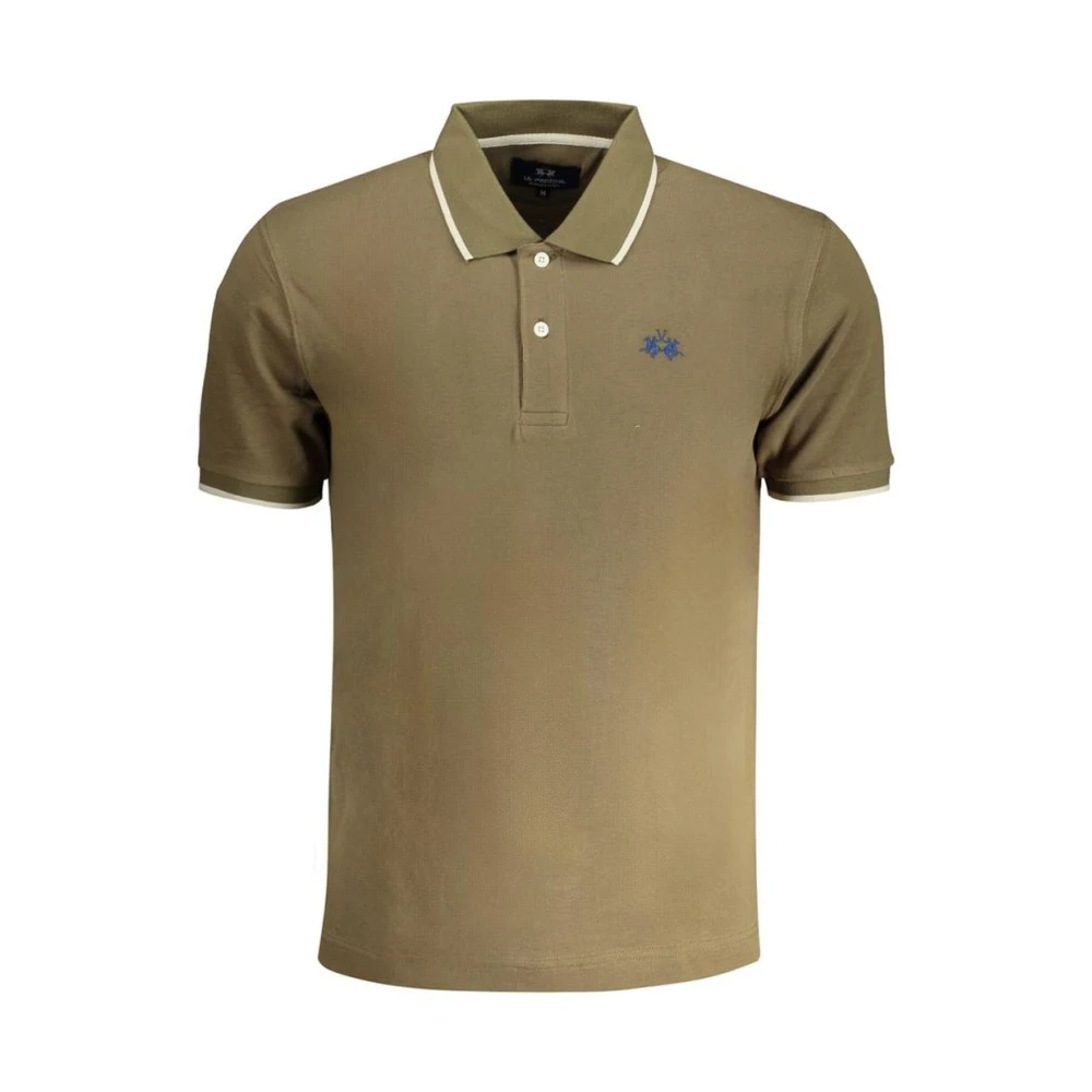 La Martina Men's Green Polo Shirts, 2XL, Cotton Polo Shirt Classic Style