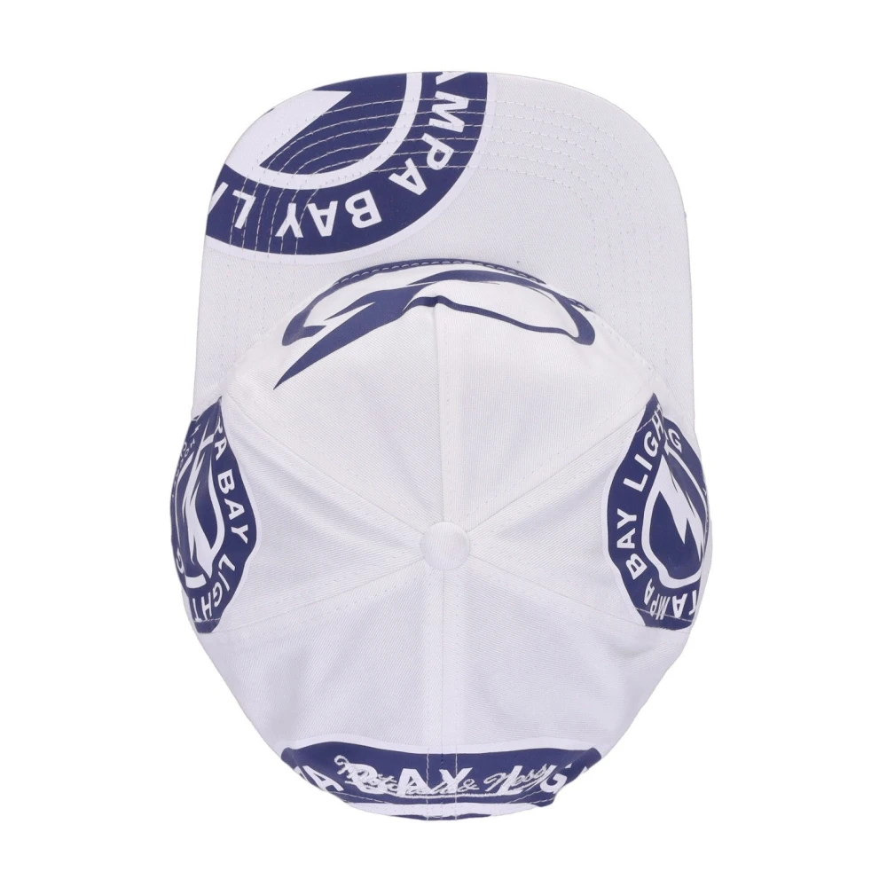 Mitchell & Ness Tampa Bay Lightning Flat Brim Cap White Heren