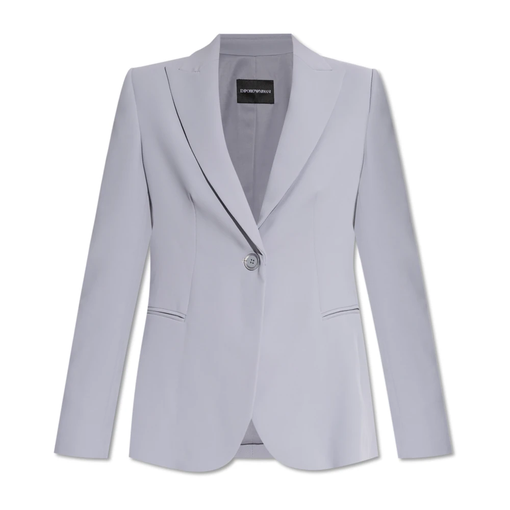 Emporio Armani Blazer met gesloten revers Gray Dames