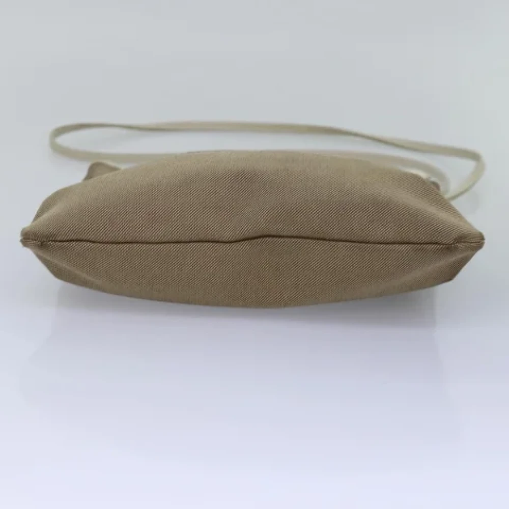 Prada Vintage Pre-owned Canvas prada-bags Beige Dames