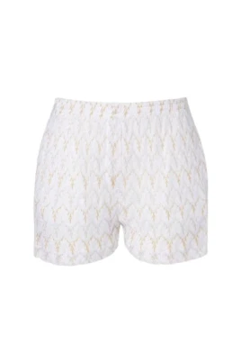 Shorts med zigzag-spetsmönster