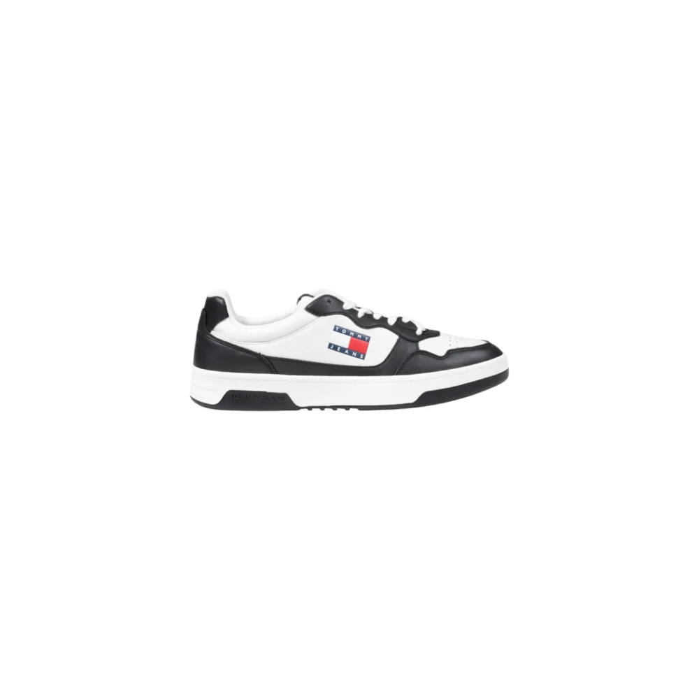 Tommy Jeans Men's White Stylish Leather Trainers With Rubber Sole Size 11 Uk