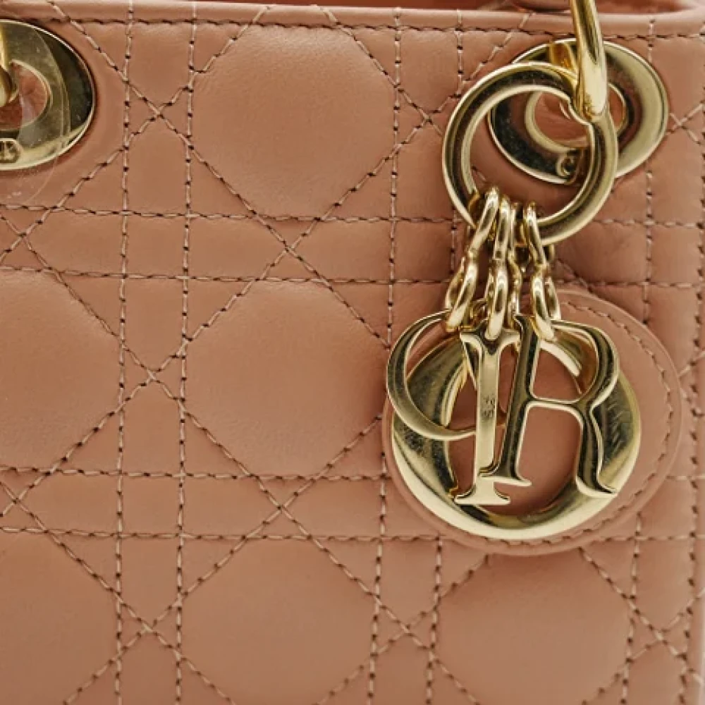 Dior Vintage Pre-owned Leather dior-bags Pink Dames