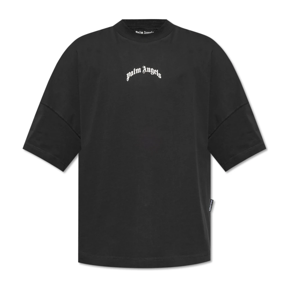 Palm Angels Men's Black T-Shirt With Print - T-Shirts - Xl - Tops