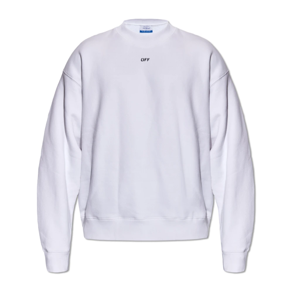 Off White Skate Sweatshirt met Off Logo White Heren