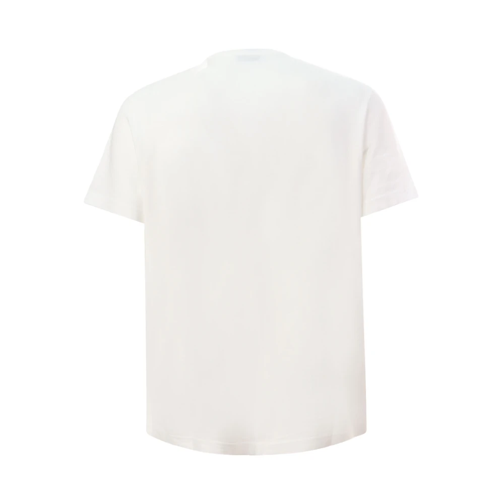 Dondup Witte Crew-neck T-shirt met Logo White Heren