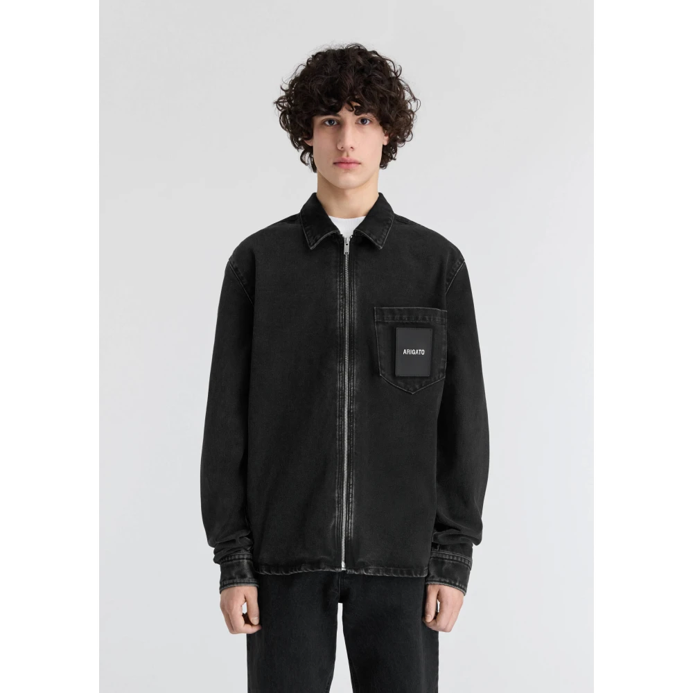Axel Arigato Rowe Denim Overhemd Gray Heren
