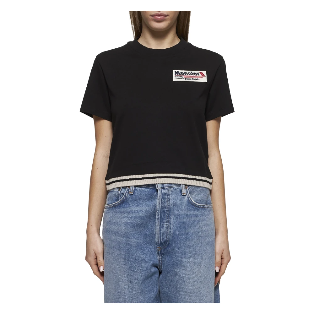 Moncler Zwarte T-shirts en Polos Black Dames