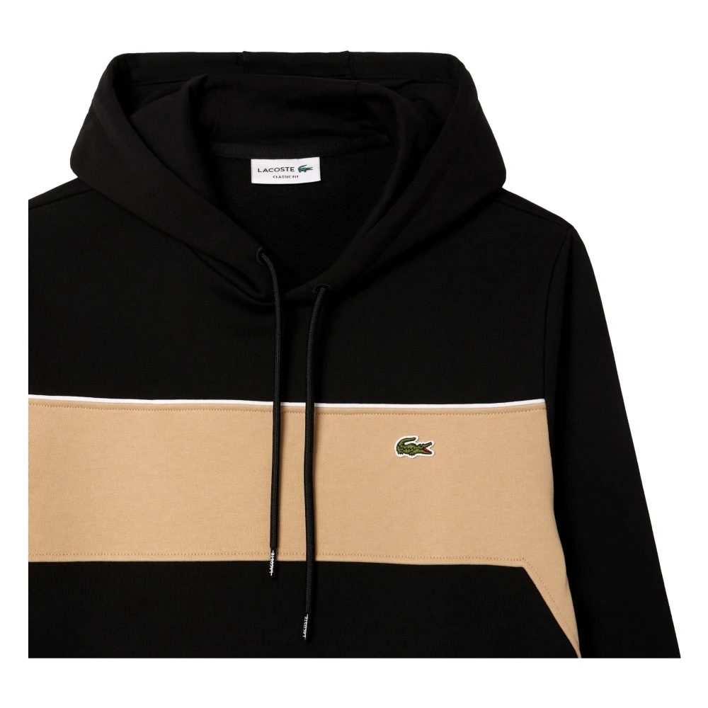 Lacoste Kleurblock hoodie Black Heren