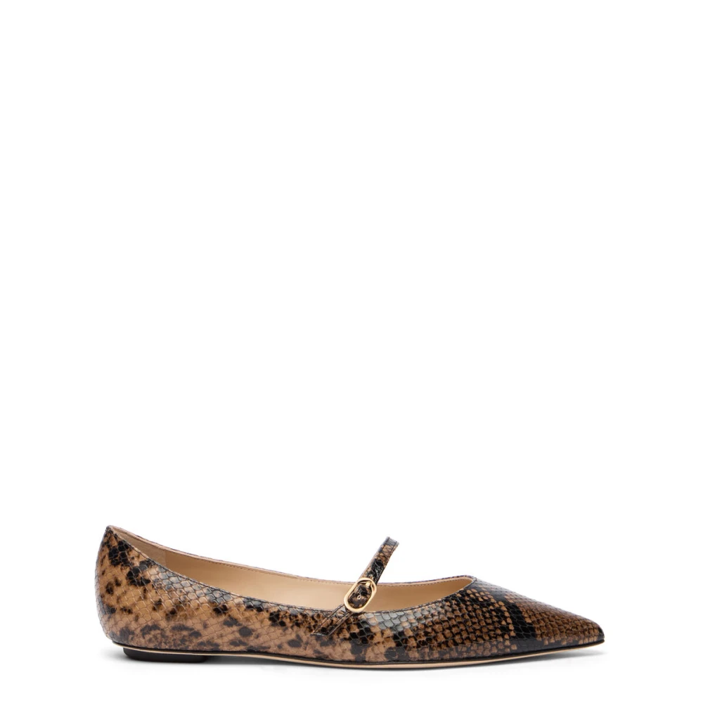 Stuart Weitzman Brown Emilia Mary Jane Flat - Female - Ballerina Shoes - 2 Uk - Shoes