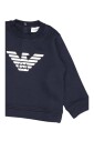 pull-col-rond-bleu-avec-logo