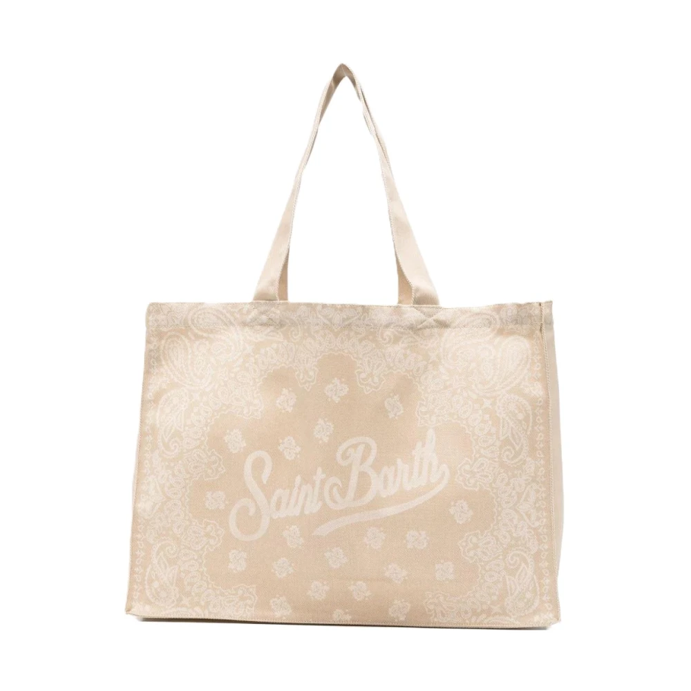 Mc2 Saint Barth Donna Beige - Essential N Denim Bandana Shoulder Bag - Bags - One Size