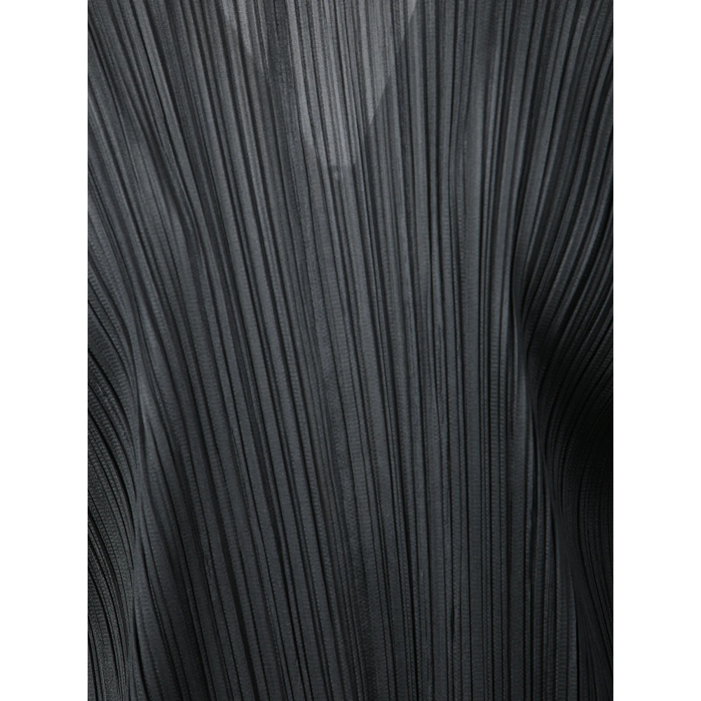 Issey Miyake Zwarte Cardigan Sweater Aw24 Black Dames