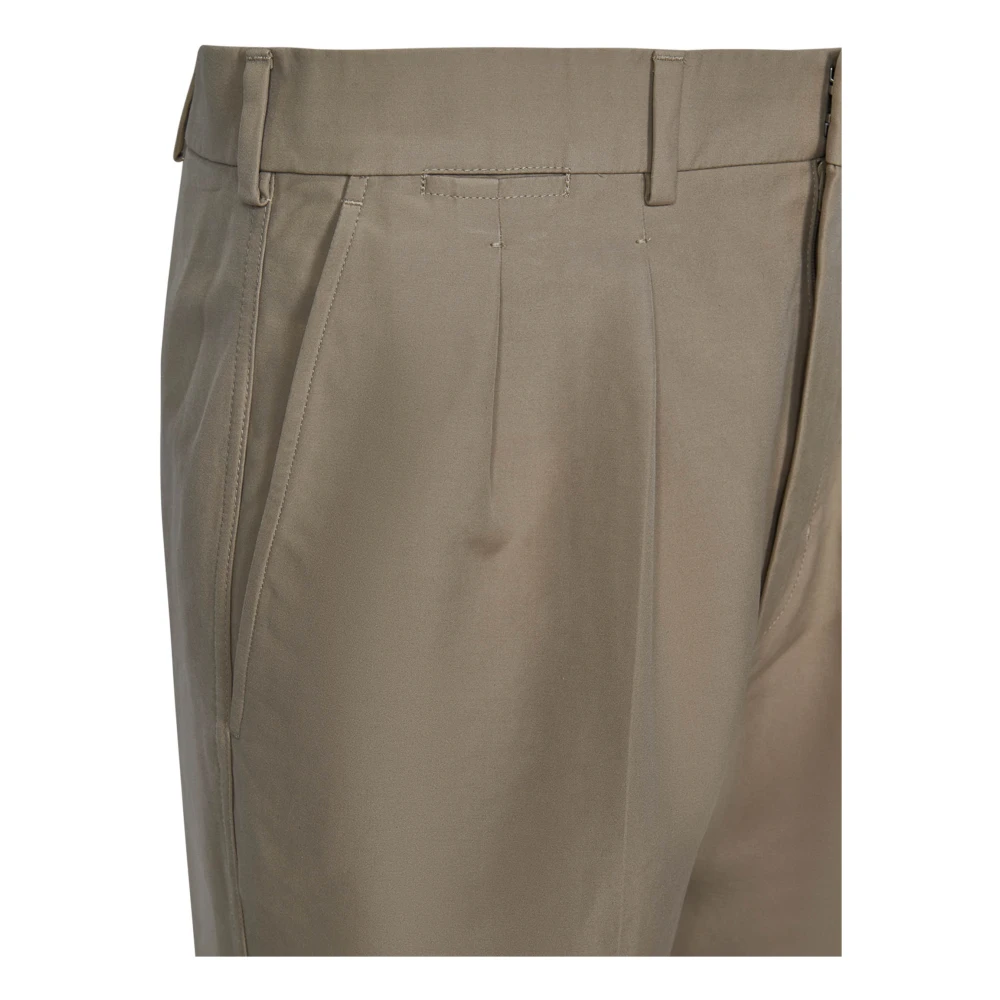Tom Ford Beige Satijnen Katoenen Broek Aw24 Beige Heren