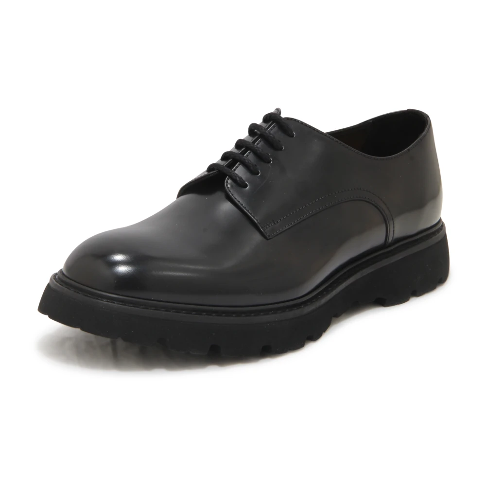 Doucal's Men's Black Horse Lace-Up Shoe - Dress Shoes - 9 Uk - Shoes