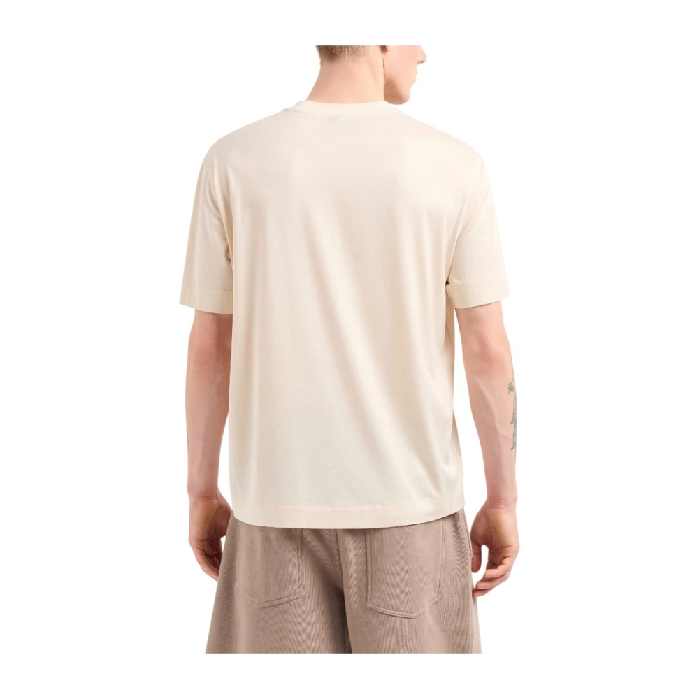 Emporio Armani Essentiële korte mouw T-shirt Beige Heren