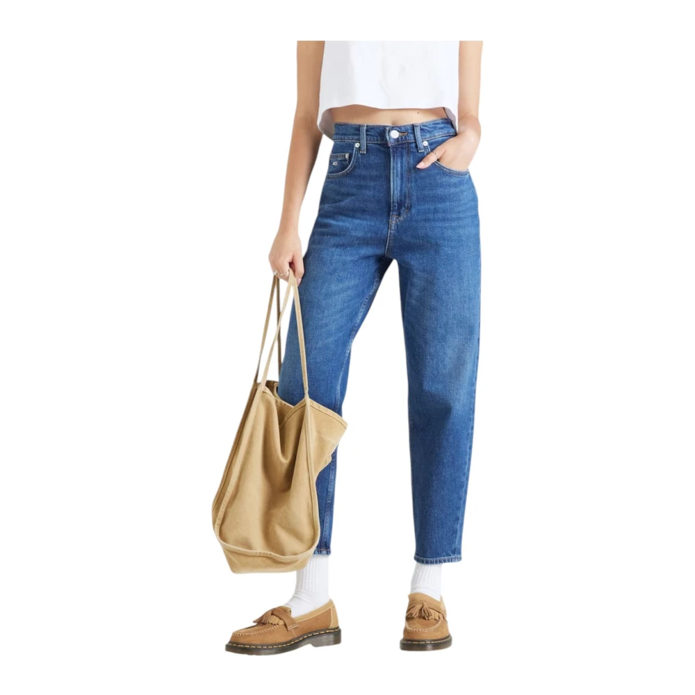 Tommy Jeans Ruimvallende Denim Jeans Blue Dames