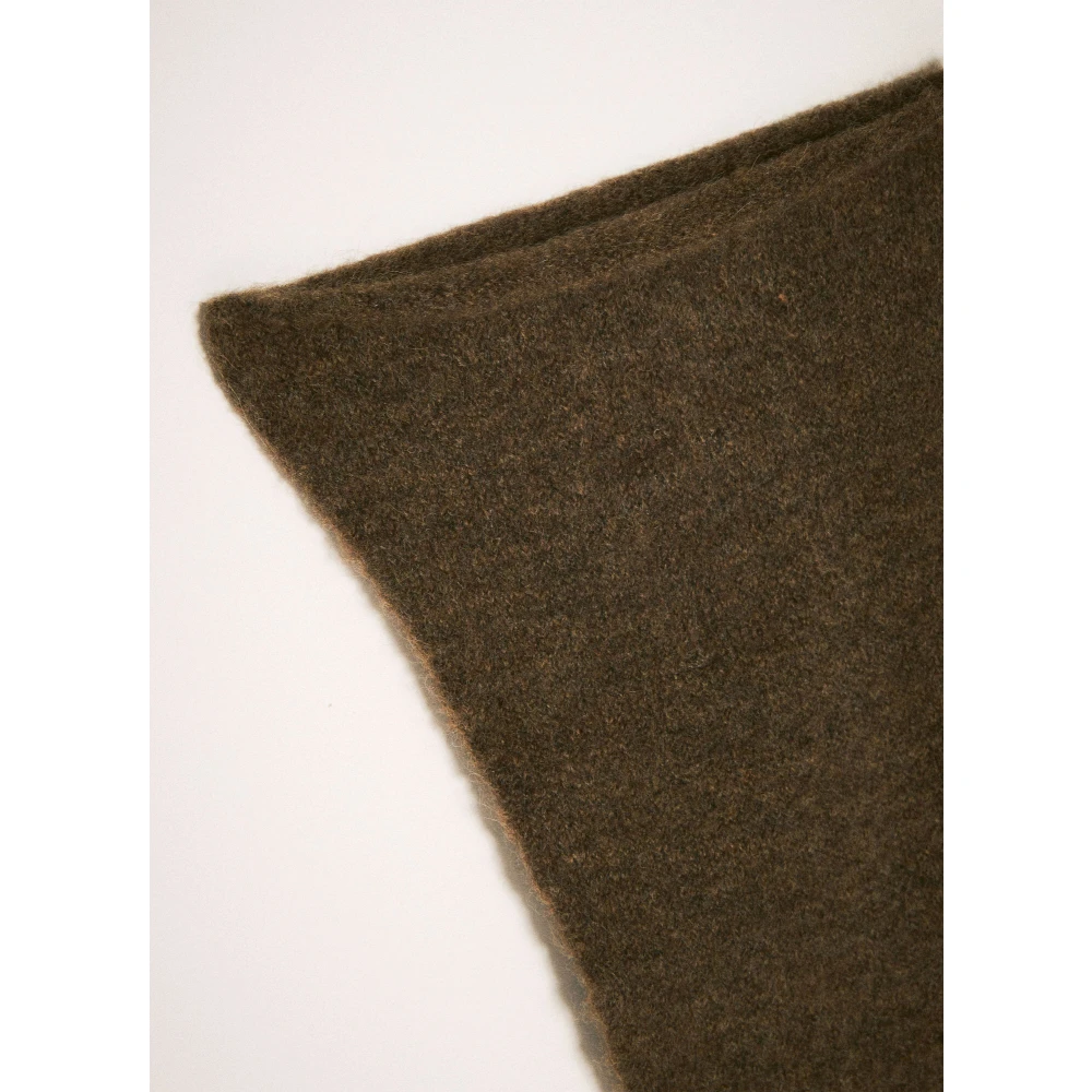 Rick Owens Wollen Blend Gebreide Lange Handschoenen Brown Dames