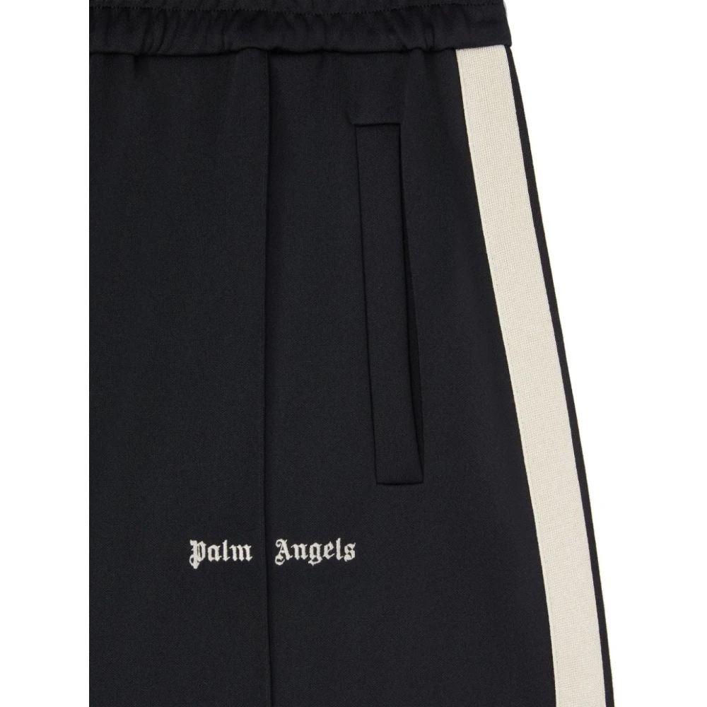 Palm Angels Zwarte Shorts met Zijstreepdetail Black Heren