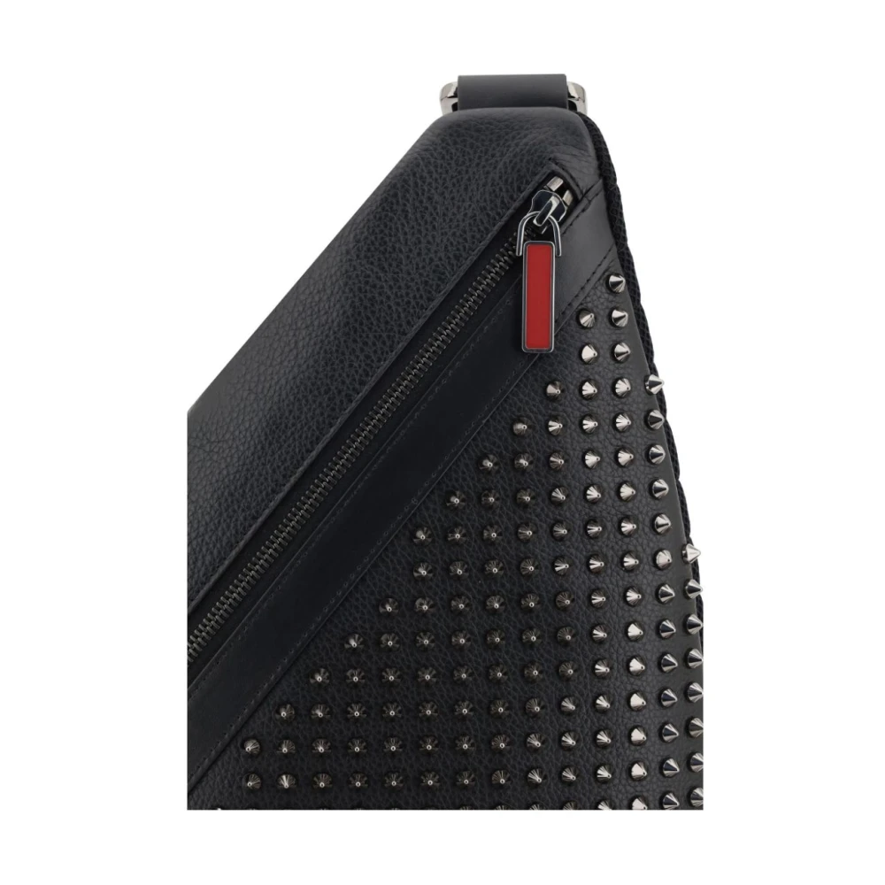 Christian Louboutin Zwarte kalfsleren tas met ruthenium hardware Black Heren