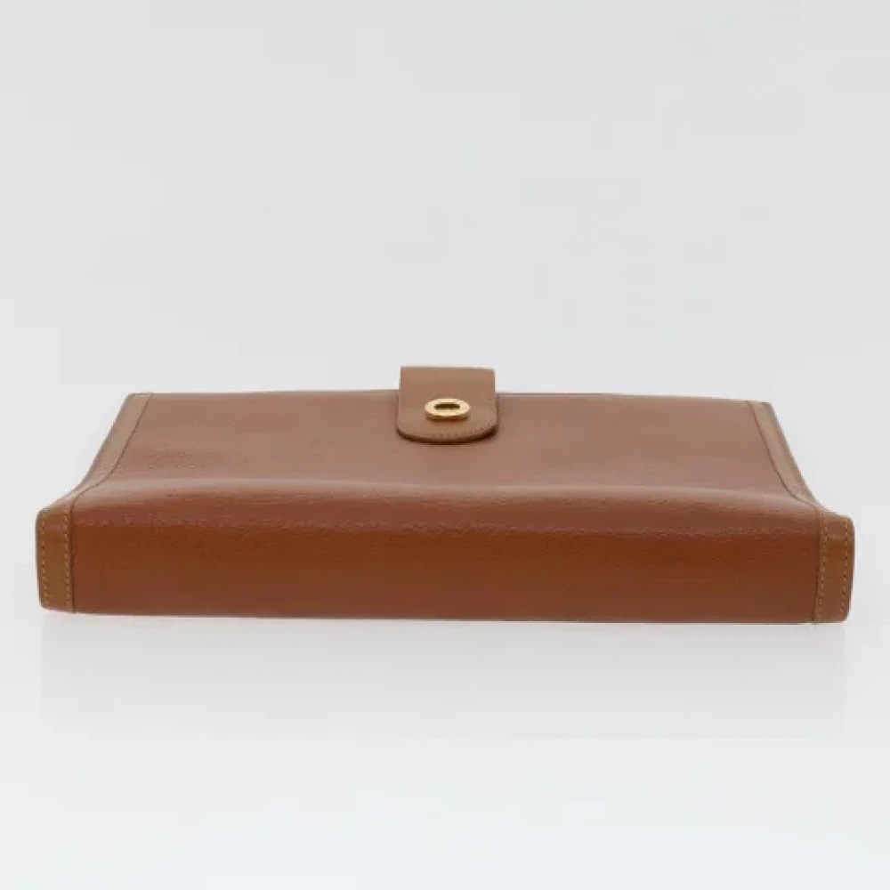 Bvlgari Vintage Pre-owned Leather home-office Brown Dames
