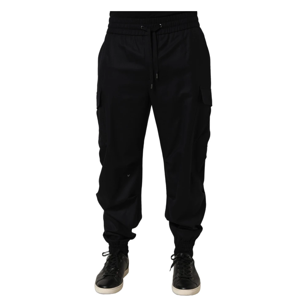 Dolce & Gabbana Men's Black Sweatpants, M, Cargo Jogger Joggers
