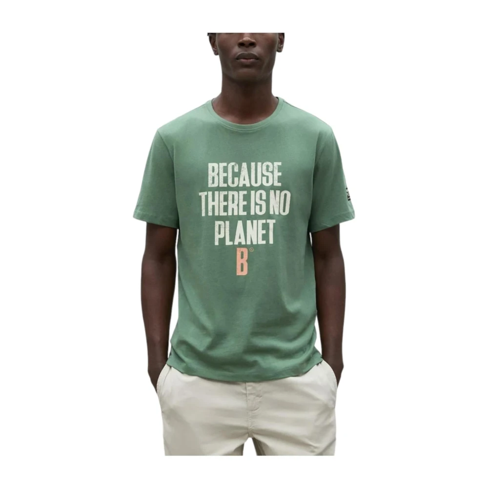 Ecoalf Minimalistische Biologische Katoenen T-shirt Green Heren