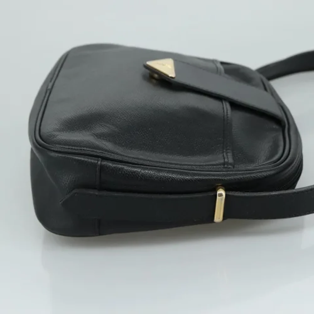 Saint Laurent Vintage Pre-owned Leather shoulder-bags Black Dames